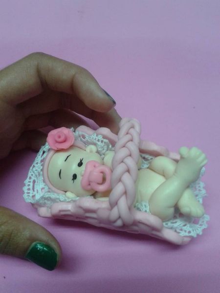 Lembrancinha Chá de Bebê no cestinho