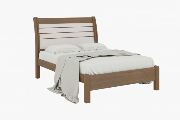 Cama Casal Esmeralda Plus Castanho.Off White D Doro