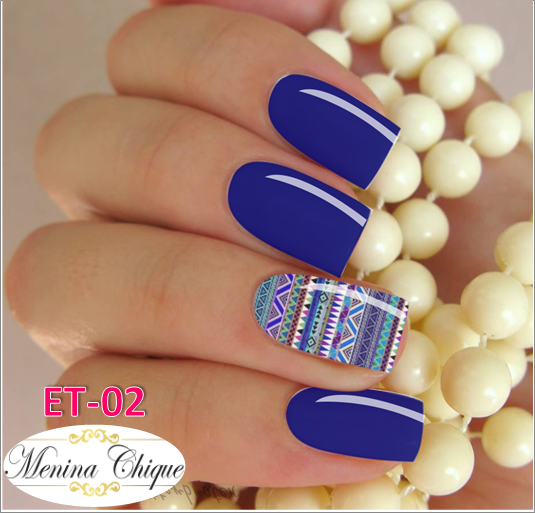 Películas para Unhas Modelo Étnico Colorido - ET-02