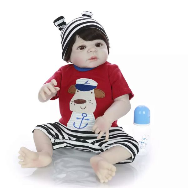 Boneca Reborn 57cm Silicone Macio Realista DIY