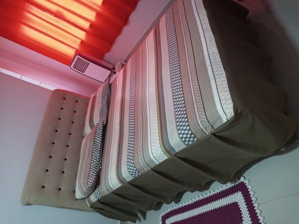 Colcha de casal com babado