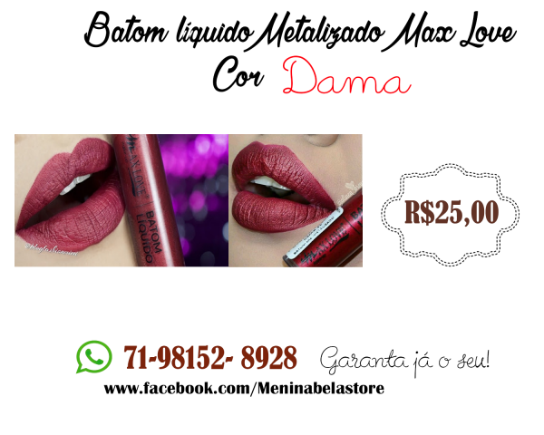 Batom líquido Ricosti Dama Efeito Metalizado