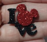 Love Mickey Vermelho (60 Adesivos)