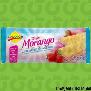 Wafer Morango Zero Açúcar 115 Gramas Lowçúcar