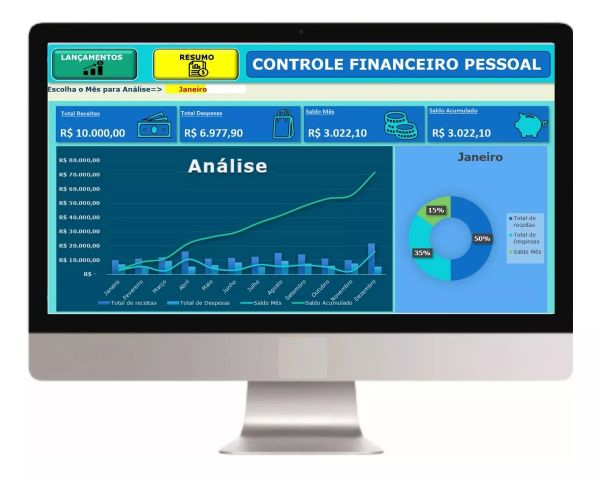 Planilha de Controle Financeiro Pessoal com Dashboard (Versão ARC 79) + 8 Mil Planilhas e Bônus