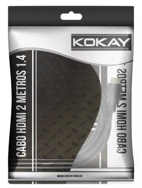 Cabo Hdmi 2 Metros 1.4 4k Ultra Hd 15 Pinos - Kokay 018-0214
