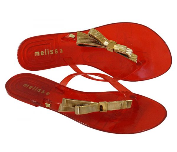 Sandália Melissa Harmonic Chrome Transparente Vermelho