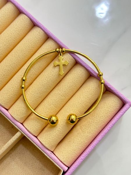 *Bracelete com pingente aço inoxidável