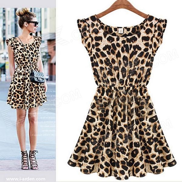 Vestido com Padrão Leopardo