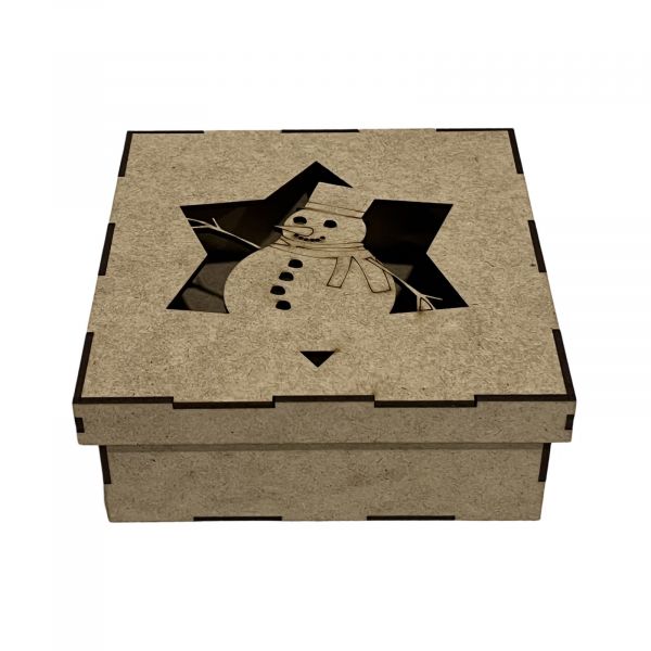 CÓD-NA01 CAIXA NATAL 10X10X5 BONECO DE NEVE