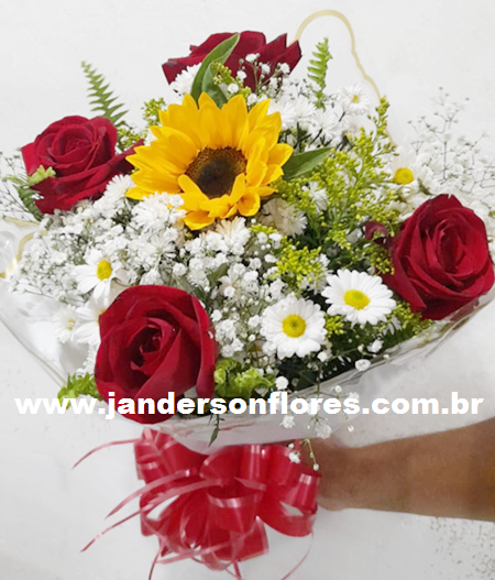 BF07 - Floricultura São gonçalo - Buquê carinho por você