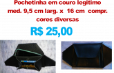 pochetinha em couro legitimo