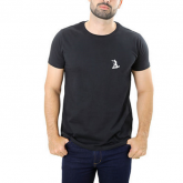 Camiseta básica gola redonda lisa preta