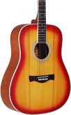Violão acústico Dreadnought non-cutaway aço Cherry burst satin MD-20 Memphis