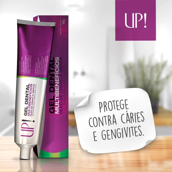 GEL DENTAL BRANQUEADOR COM FLÚOR, MENTA E ÓLEO DE CRAVO DA ÍNDIA