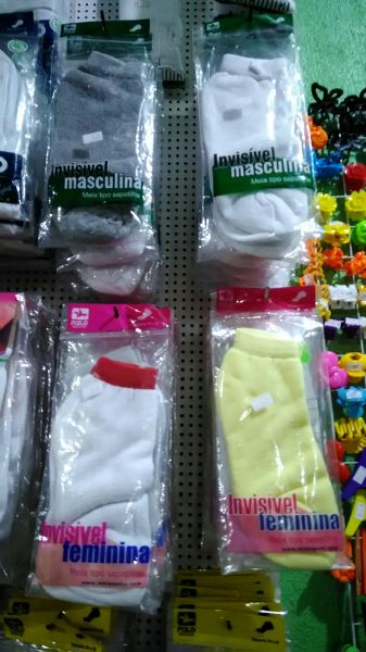 Meia invisível masculina adulto 38a43
