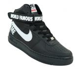 Bota Nike Air Force 1 Supreme Cano Alto Preto e Branco