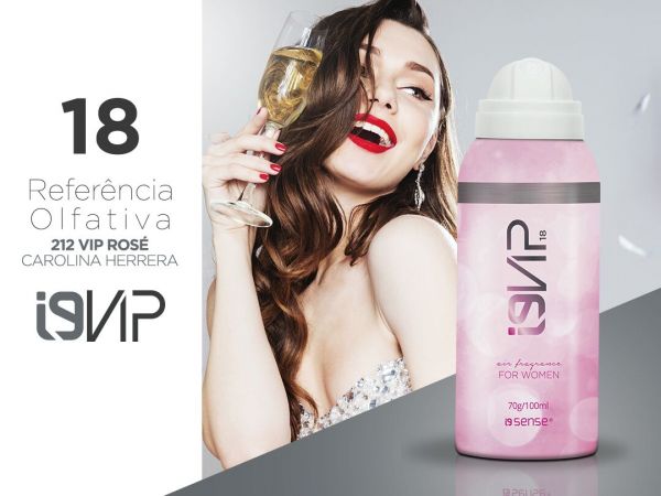 i9Vip 18 Aerossol 100ml (Perfume Feminino) - 212 VIP ROSÉ(*)