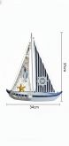 Enfeite Decorativo Barco de Vela Veleiro de MDF 34*37cm
