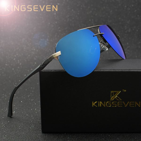 Óculos De Sol Homens Elegantes Kingseven Aluminio