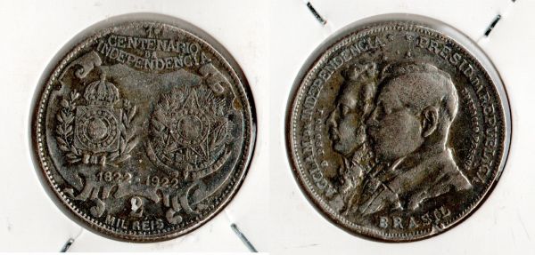 MAG P709-9 - 2000 réis 1922 - 100  Anos da Independência