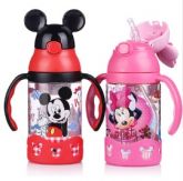 Garrafinha Disney Infantil com Canudo 400ml