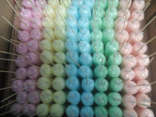 Algodão doce no palito