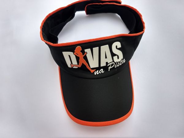 Viseira preto com laranja