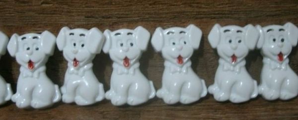 Botão Cachorrinho Branco