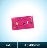 500 Cartões Corte Reto Couchê - 250g Verniz Total Frente