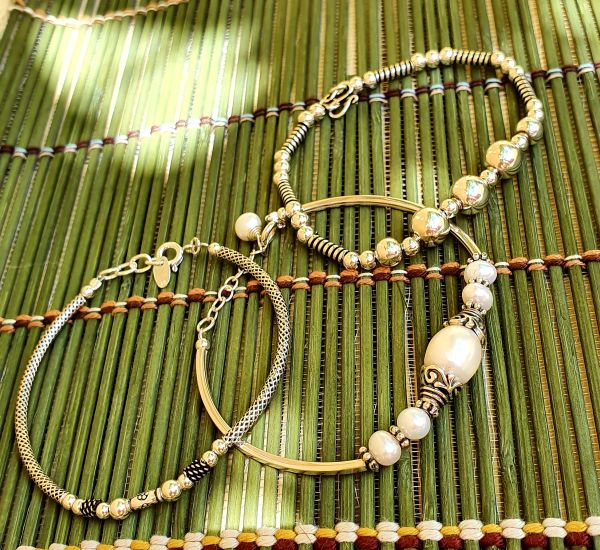 Pulseira Bolinhas e canutilhos