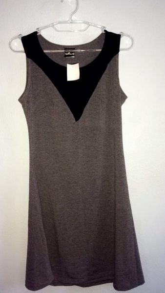 Vestido Casual Cinza/Preto - Atual