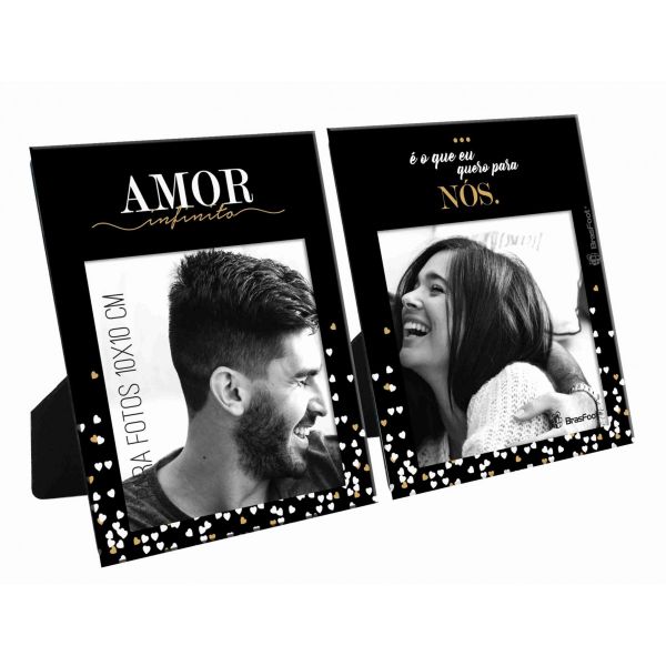 Porta retrato duplo - Amor  infinito