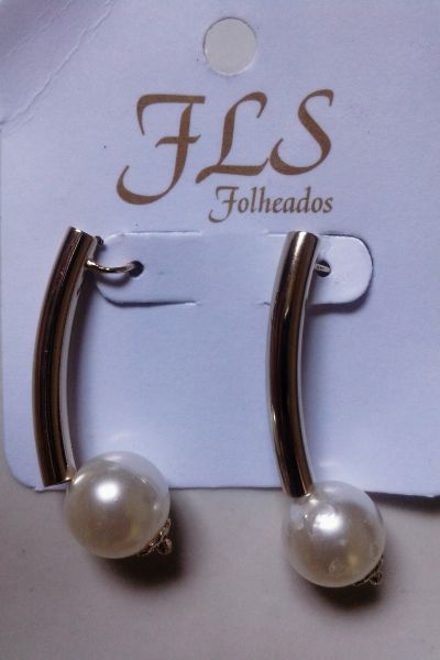 Brinco dourado folheado