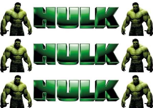 Papel Arroz Hulk Faixa Lateral A4 009 1un