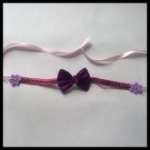 Gargantilha com laço Roxo