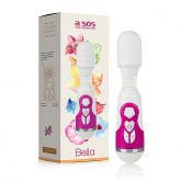 Vibrador Bella Branco com Rosa