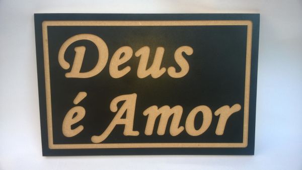 Placa - Deus é Amor