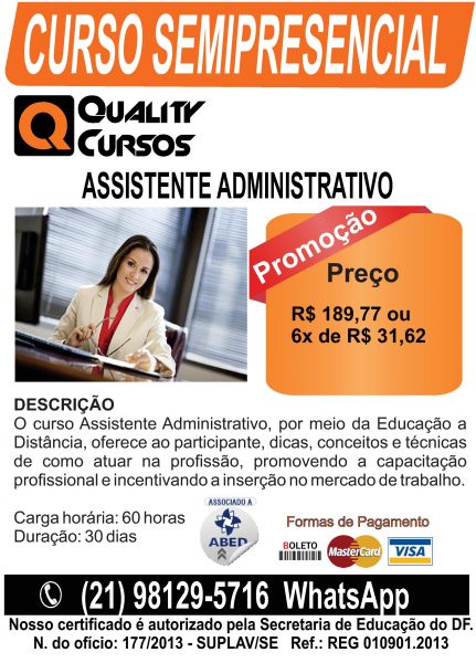 CURSO DE ASSISTENTE ADMINISTRATIVO
