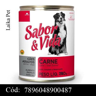 Ração Sabor e Vida Sabor Carne Cães Adultos 280g [7896048900487]