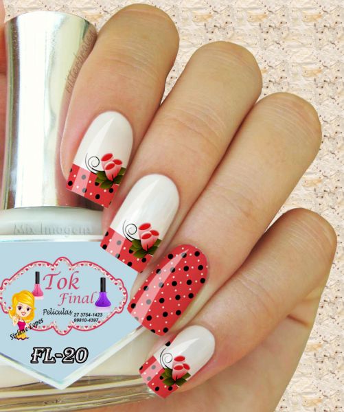 Películas e Adesivos para Unhas Mod. Flores Cód. FL-020