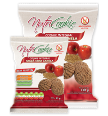 Cookie Integral Maçã com Canela