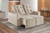 Estofado Retratil Reclinavel Itaoca.Fitipaldi 210 2x80 Vel Rose 14 Idealle