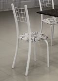 Kit com 4 Cadeiras Dany Arabesco.Branco Soma