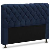 Cabeceira King Luxuria 195 Veludo Azul 2302 SR Cabec