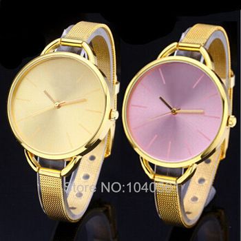 Relógio de ouro quartzo marca de luxo 2015