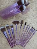 Kit 12 pincéis + porta pincel