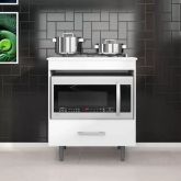 Balcao de Cozinha para CookTop 1G 4 Bocas Branco Alecrim Poliman