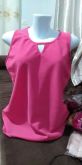 BLUSA ROSA COM DECOTE