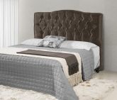 Cabeceira Casal Qebec 140 Veludo Suede Marrom SR Cabec